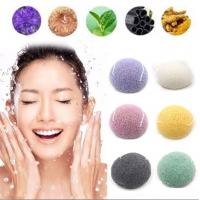 100% natural vegetable fiber material konjac face scrub sponge cleansing brush