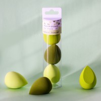 Natural cosmetic sponge green blender makeup sponge case cosmetic sponge set