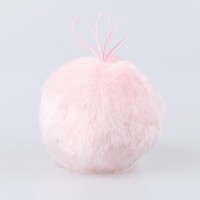 Private Label Cosmetic Powder Puff with ribbon  Ball Shape Pink Color 100% Turkey Plush powder puff for sale