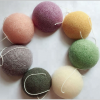 Activated Bamboo Charcoal Konjac Sponge Foam For Sale Konjac Bath Ball Konjac Cosmetic Sponge