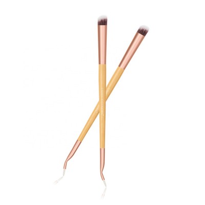 Multi-functional double end eye shadow and eyeliner brush combination