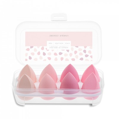 Gift set private label sticker makeup sponge set for cosmetic accessories