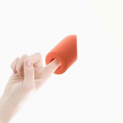 Private label blending sponge mini creative makeup beauty sponge with finger hole